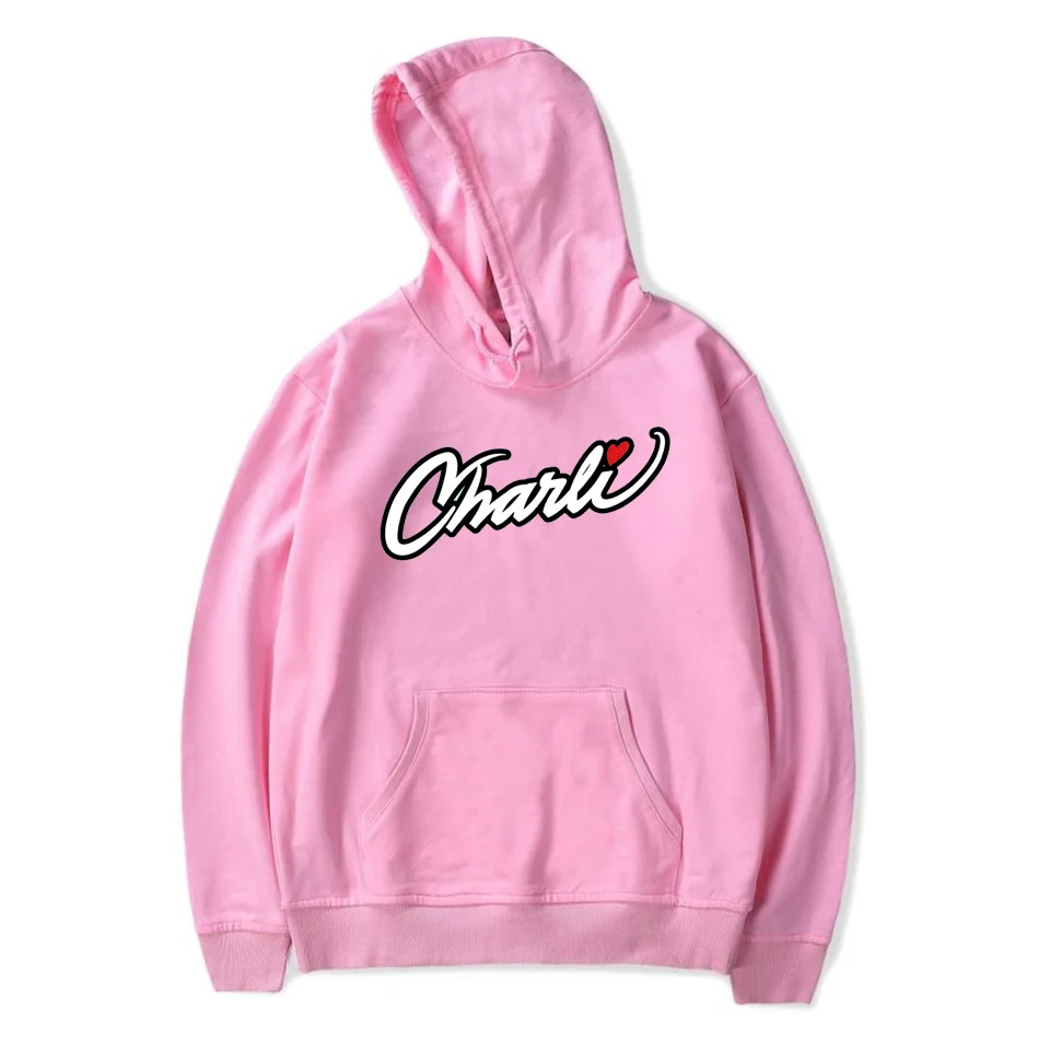 

Толстовки с надписью «Merch Charli», толстовки с надписью «Charli» в стиле Харадзюку для мужчин и женщин, пуловер в стиле интернет-знаменитостей, спо...