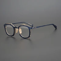 vintage titanium alloy glasses frame men designer optical prescription myopia eyeglasses frame male women luxury brand eyewear