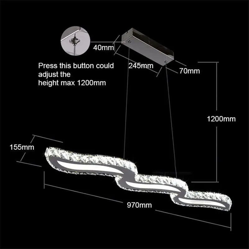 Светодиодные подвесные светильники современные хрустальные лампы для столовой