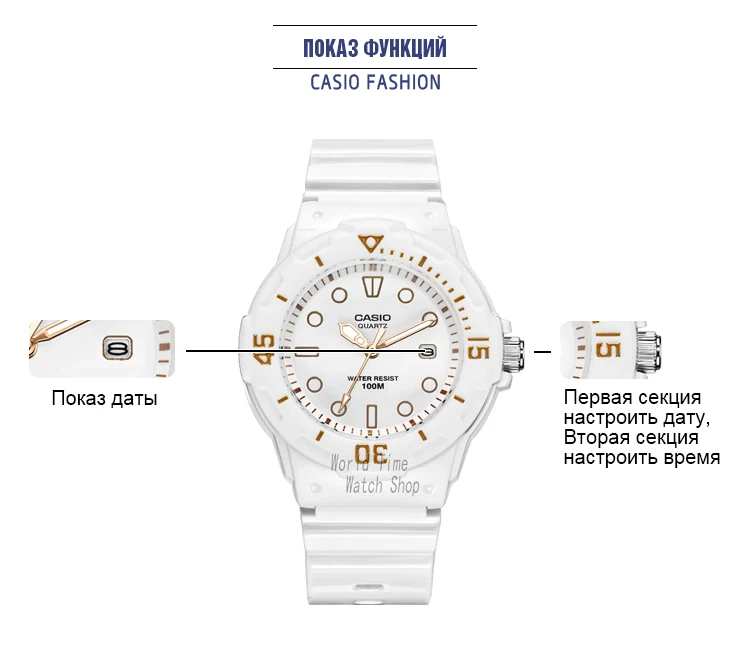 Casio часы для дайвинга женские часы Set top brand люкс 100м Водонепроницаемые кварцевые наручные часы женские подарки Часы светящиеся спортивные часы женские relogio feminino reloj mujer montre homme bayan kol saati