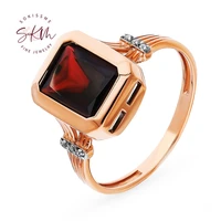 skm vintage garnet rings for women 14k 18k rose gold engagement rings designer anniversary luxury fine jewelry