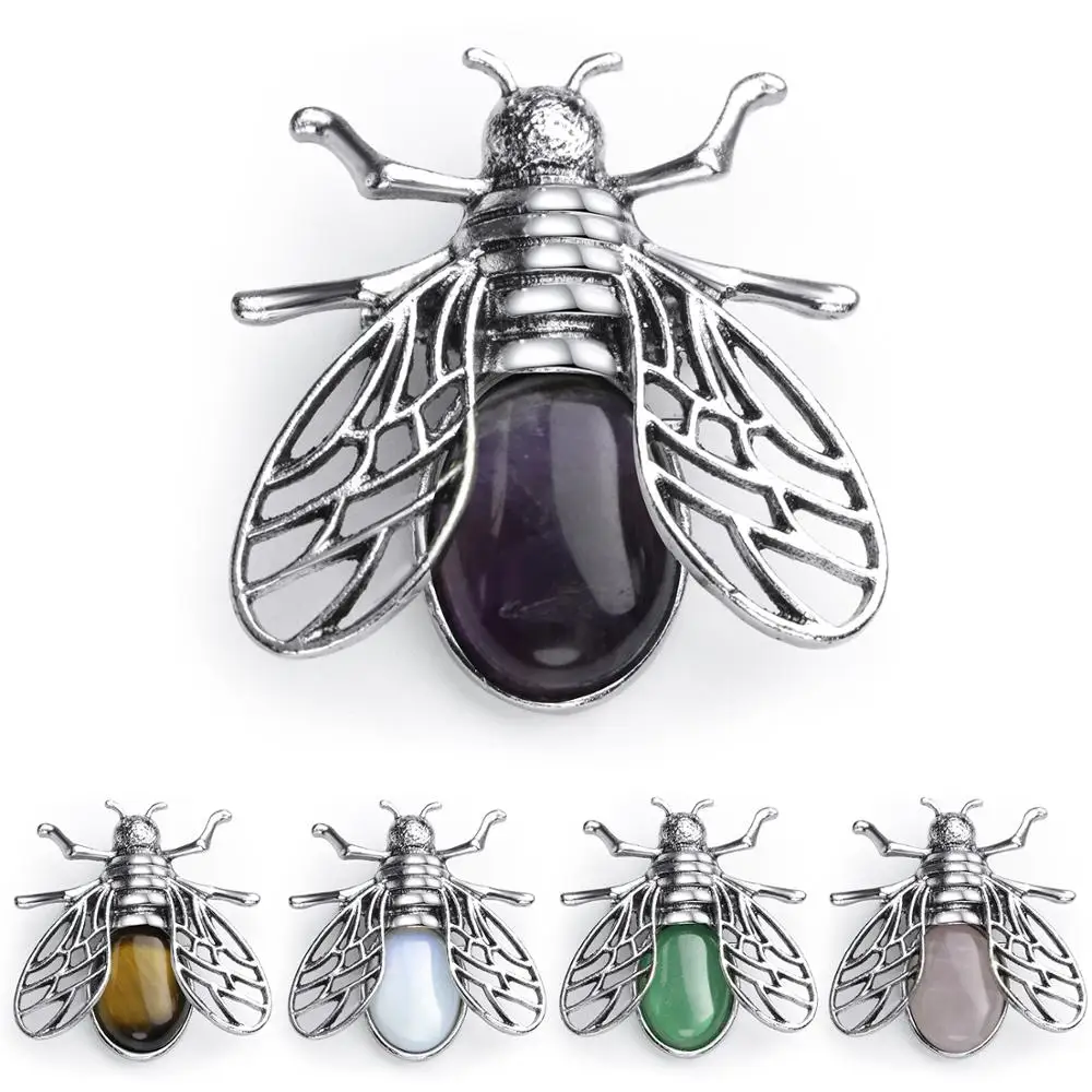 Ожерелье с Пчелой Хрустальный исцеляющий женский кулон медитация драгоценный