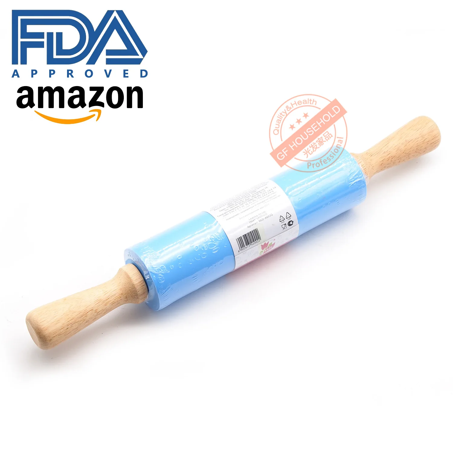 1 шт. трансграничной силиконовая Скалка журналы поверхность ручки корки тесто