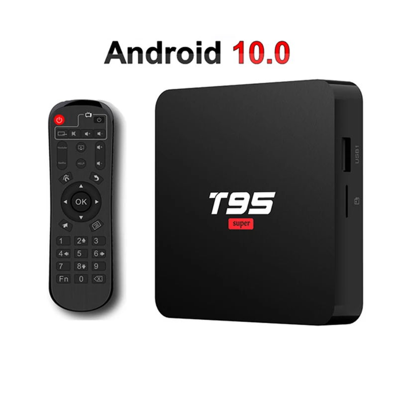 ТВ-приставка T95 на Android 10 супер умная Allwinner H3 GPU G31 2 Гб ОЗУ DDR3 16 ГБ 4G Wi-Fi HD медиаплеер |