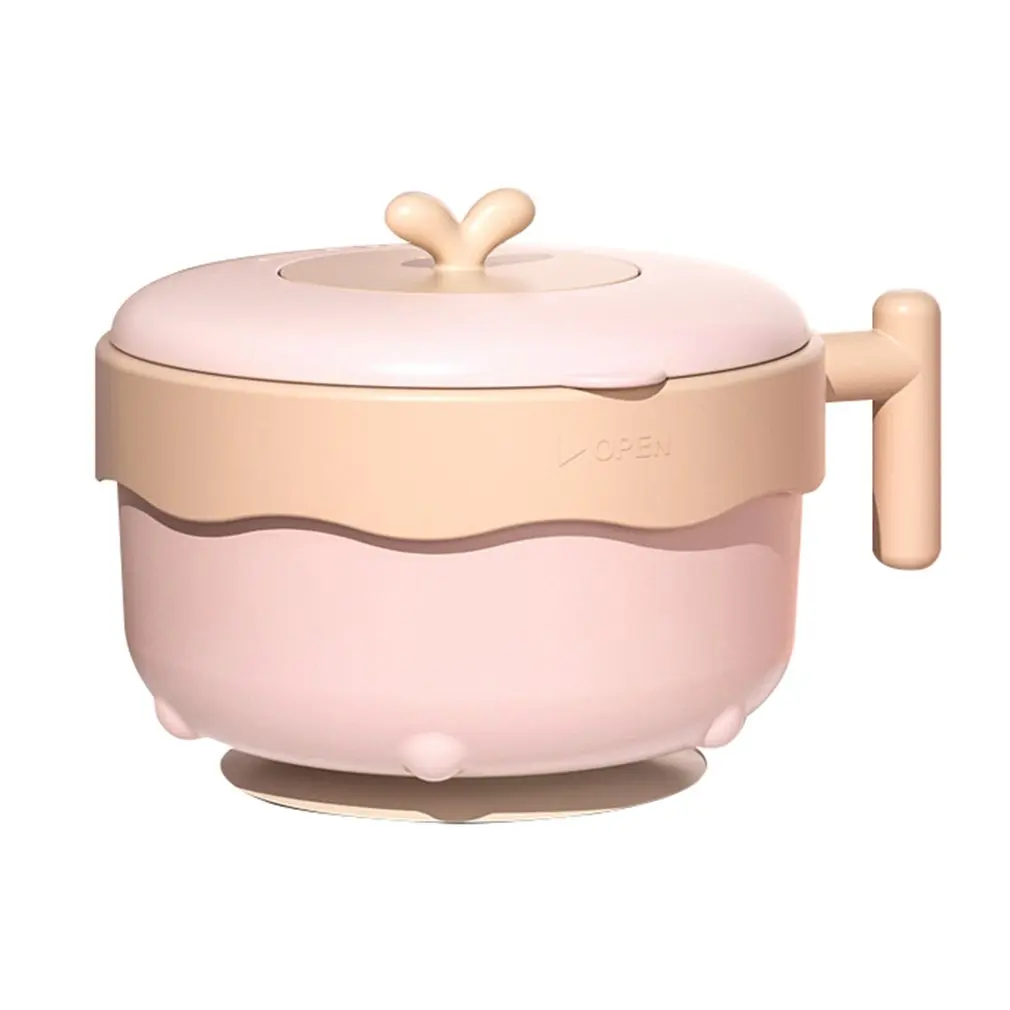 

2021 New Food Warm Injection Hot Water Insulation Kids Dishes Stainless Steel Tableware Baby Sucker Feeding Bowl Plate Gadgets