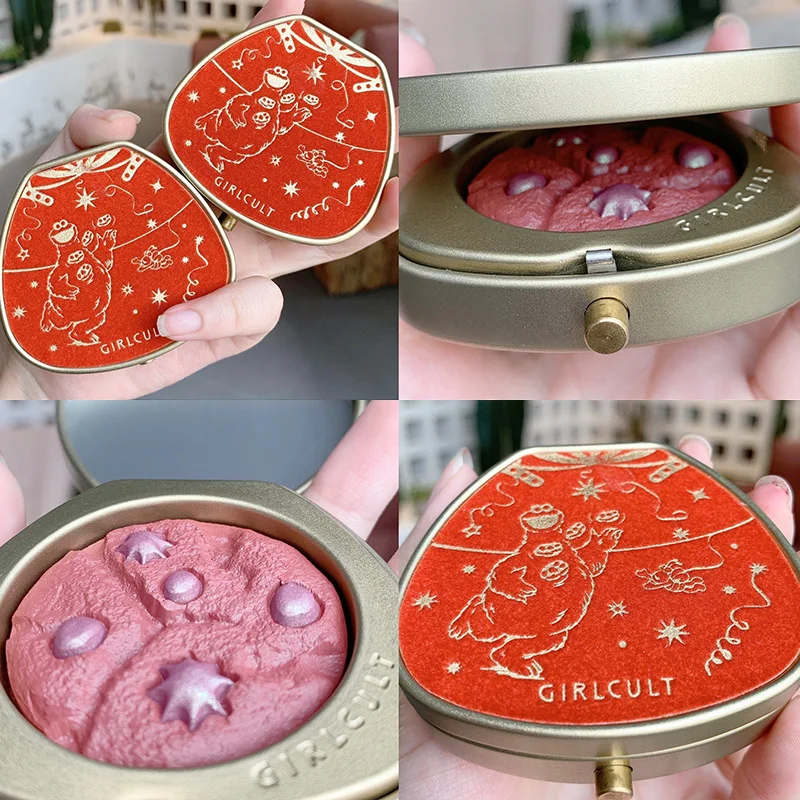 

Natural Mineral Face Blush Palette Makeup Rouge Long-Last Cheek Blusher Texture Contour Powder Highlighter Face Bronzer Cosmetic