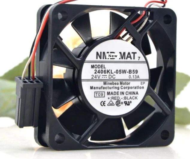 

for NMB-MAT 2406KL-05W-B59 BE1 DC 24V 0.13A 3-Wire 60x60x15mm Server Cooling Fan