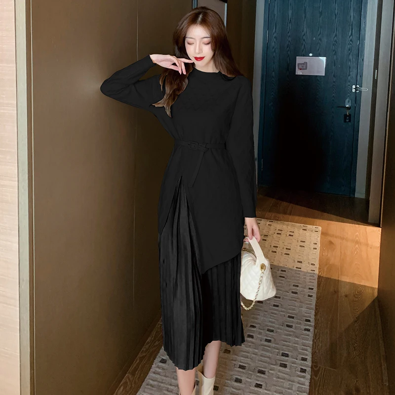 COIGARSAM вязаное женское цельное платье корейские новые платья оранжевые розовые