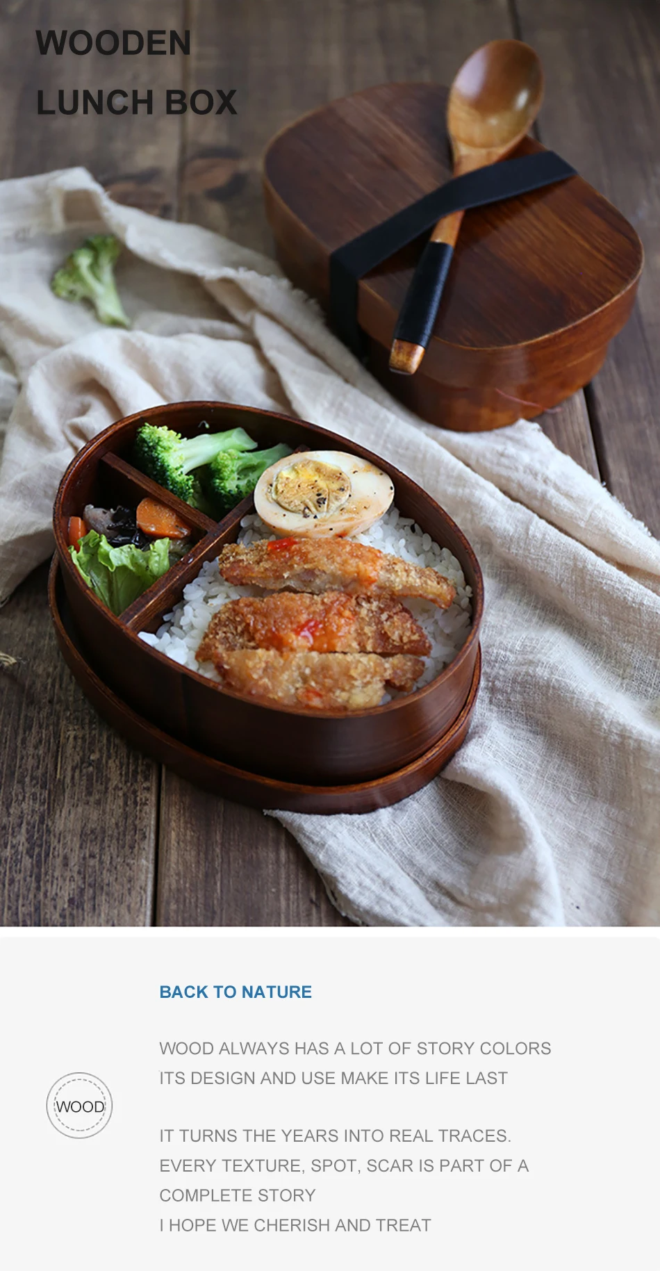 Baispo 3 шт./компл. Bento Box японский стиль ланч бокс для деревянные детские игрушки материал ПОСУДА Контейнеры для еды с отсеками здоровые