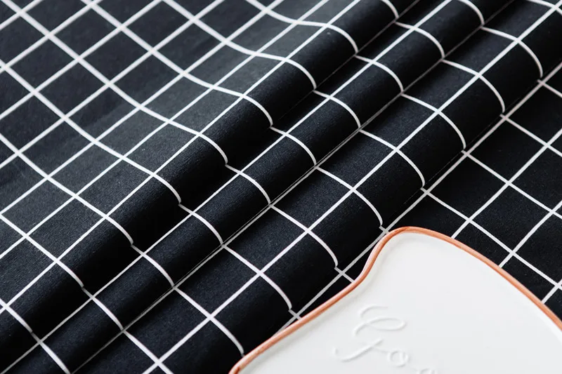 Скатерть в черно белую клетку скатерть из льна прямоугольная кухонный стол