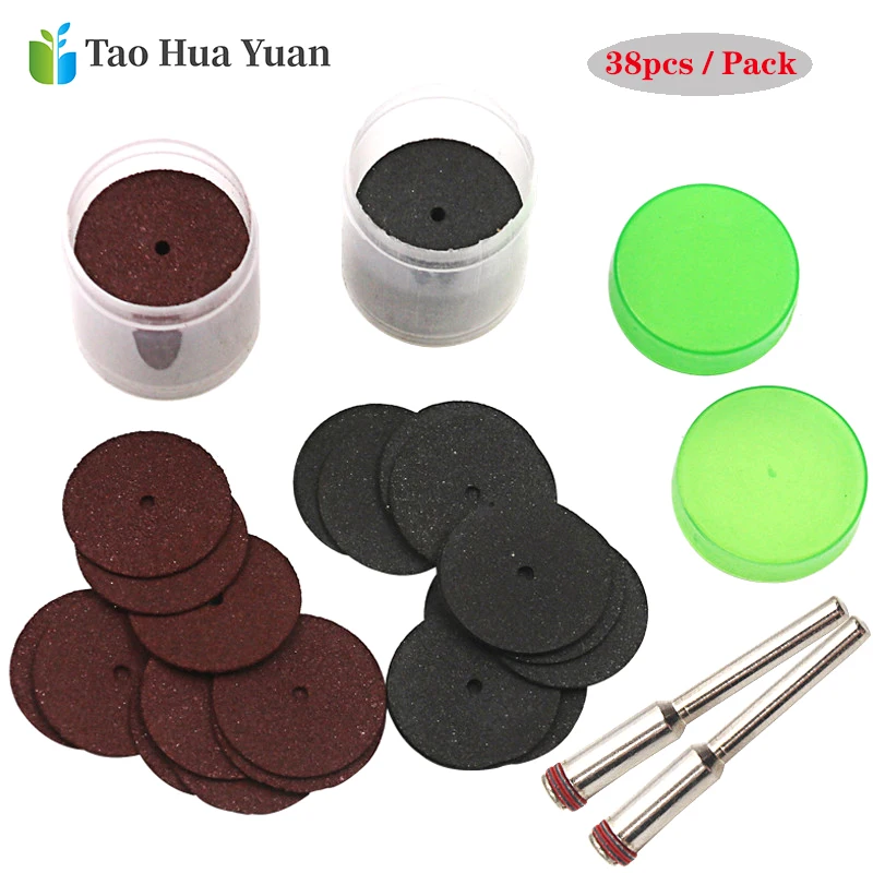 

38pcs Cutting Disc Circular Saw Blade Grinding Wheel Dremel Rotary Tool Abrasive Sanding Disc Tools 2xConnect Rod Tool Set DIY A