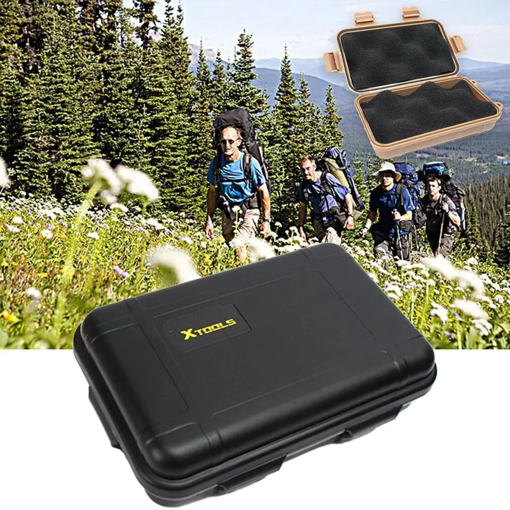 

EDC Portable Shockproof Outdoor Airtight Sponge Storage Case Survival Tool Container Anti Plastic Waterproof Box Pressure Carry