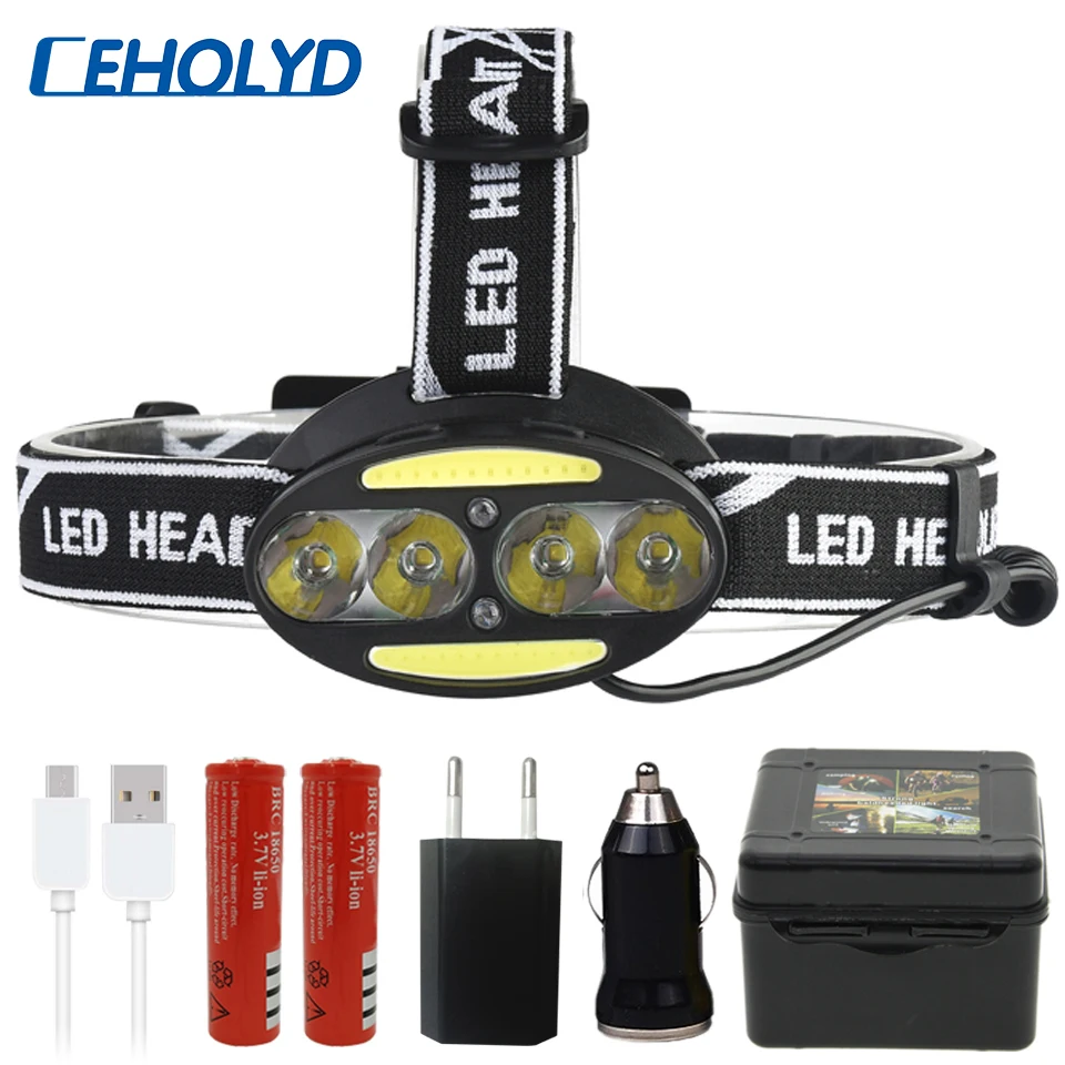 Налобный фонарь светодиодный супер яркий 40000 люмен|Налобные LED-фонари| |