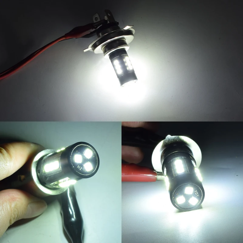

EURS 1x BA20D Headlight Bulb H6 LED Motor bike Light Bulbs 15SMD H6M P15D Hi Lo beam Lamp Scooter Accessories 12V 80V 6000K