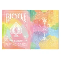 bicycle rainbow playing cards by tcc peach deck poker size uspcc card games magic tricks props for magician