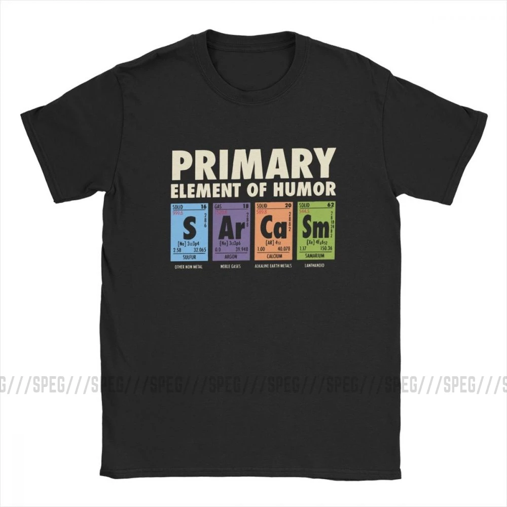 Смешная футболка для мужчин с принтом "Таблица юморов", S Ar Ca Sm Science Sarcasm Primary Elements Chemistry, хлопковые футболки размера плюс
