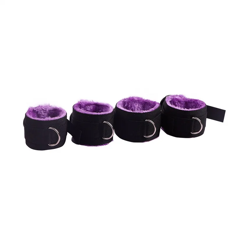 Sex Handcuffs With Blindfold and Flirting Feather Stick BDSM Bondage Set Under Bed Erotic Toys for Women Couple Adult |