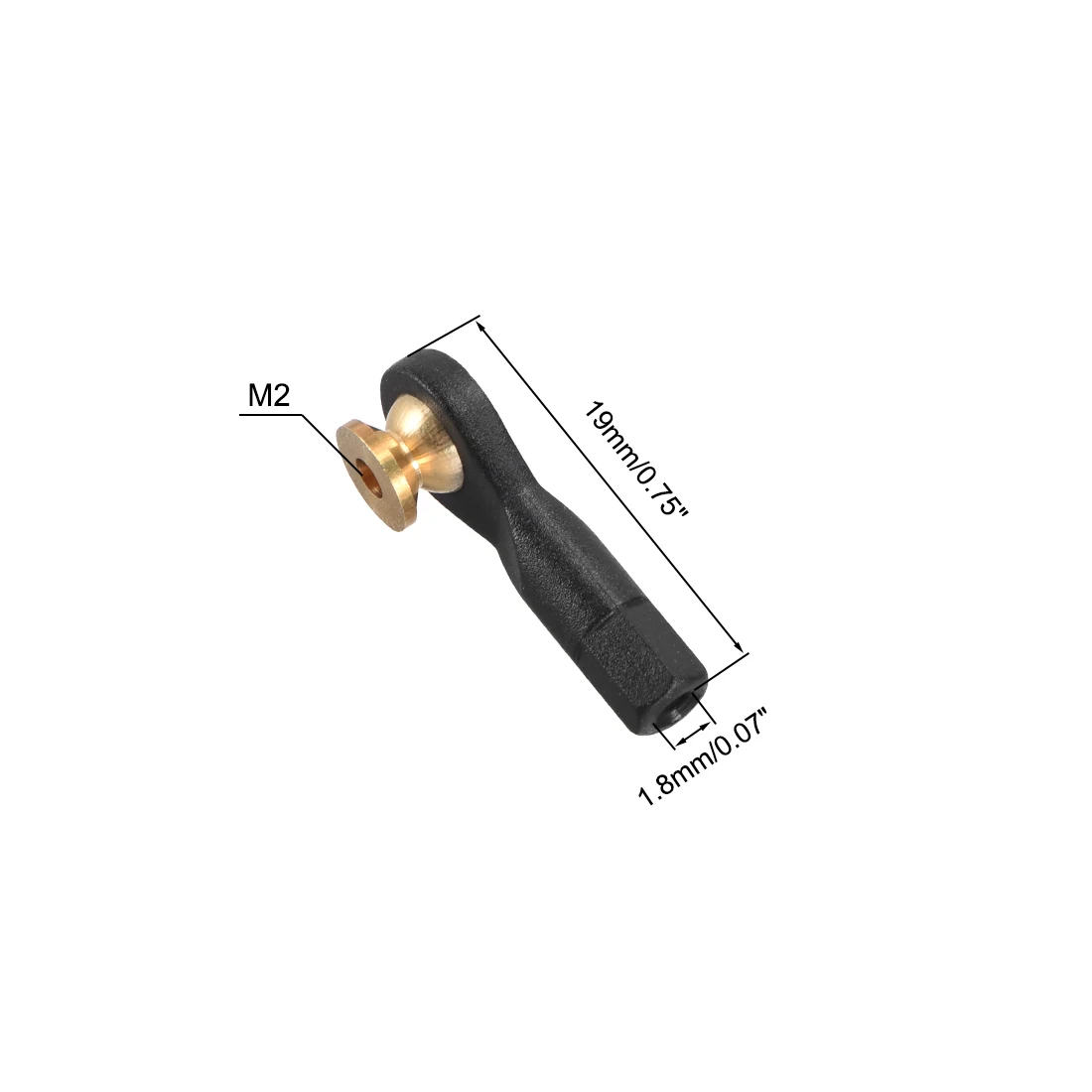 Uxcell 10 шт. M2 2.0xL19mm рычаг рулевой тяги Наконечник шаровой головки без винтов и гаек