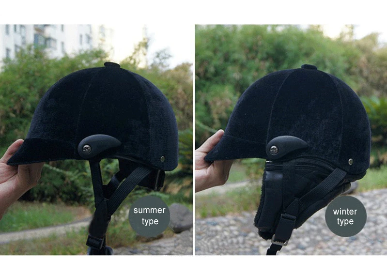 Классический бархатный защитный шлем для верховой езды Всесезонная шапка