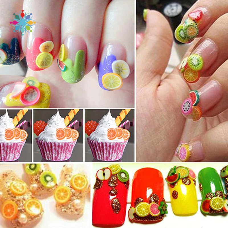 10000 шт./упак. 3D украшения для ногтей милые ломтики полимерные самодельные