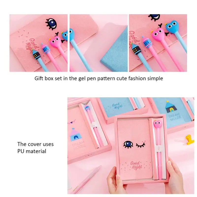 Новогодний подарок мультяшный набор ручка для блокнота наряд коробка пары