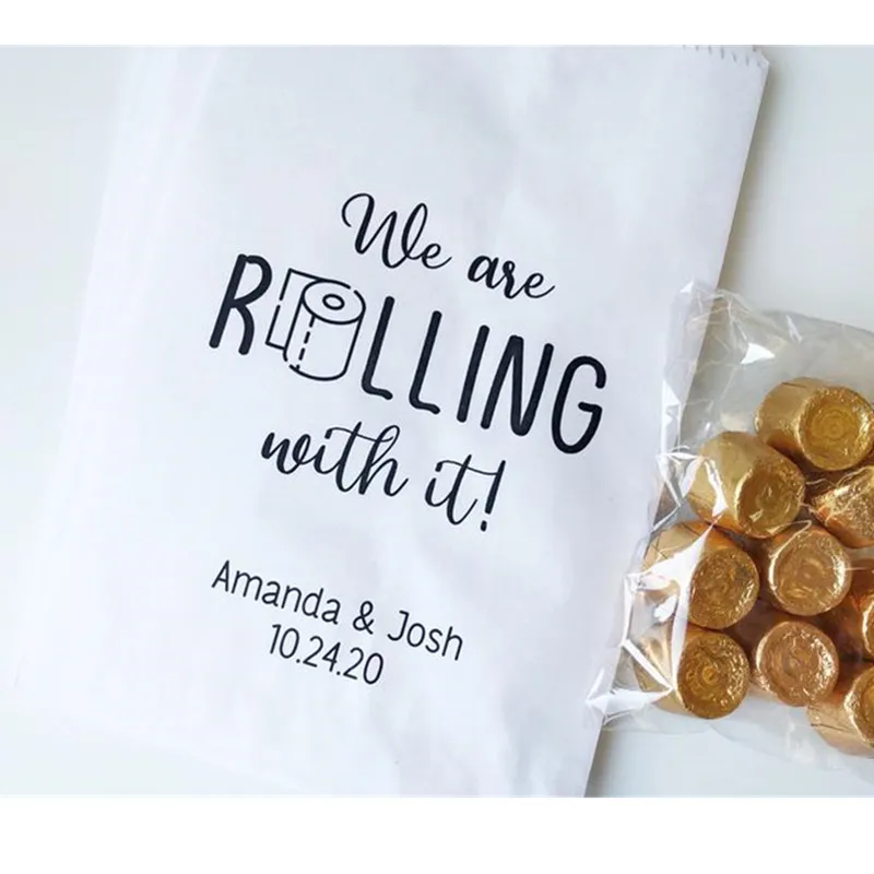 Подарочный пакет с индивидуальным принтом переработанная Свадебная сумка для