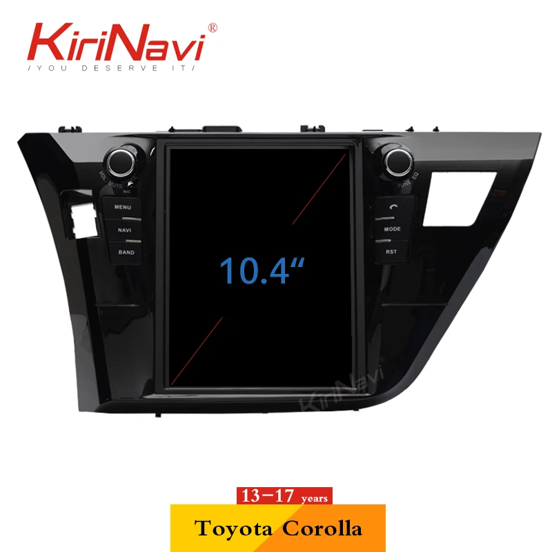 KiriNavi вертикальный экран Tesla стиль 10 4 &quotAndroid 9 0 автомобильное радио для Toyota Corolla