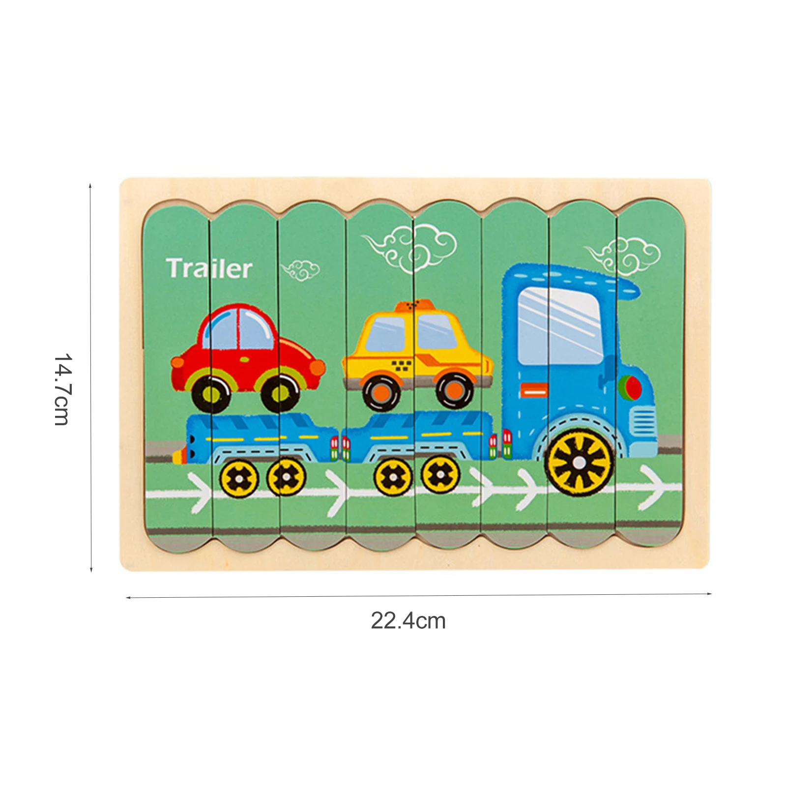 

Puzzle Traffic Series Self Assembly DIY Jigsaw Strip-shaped Blocks Kids Educational Toy for Parent-child Activities