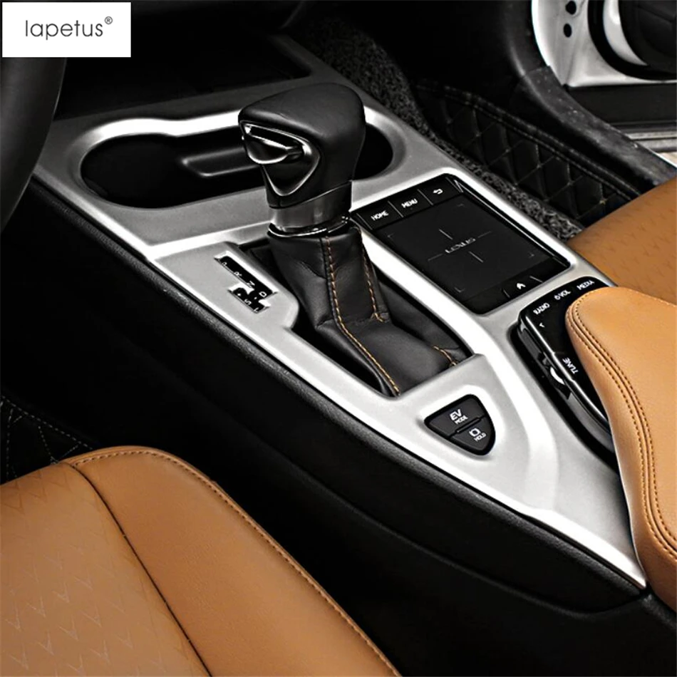 Lapetus аксессуары Подходит для Lexus UX 200 250H ABS коробка переключения передач Панель держатель стакана воды крышка отделка матовый из углеродного волокна вид