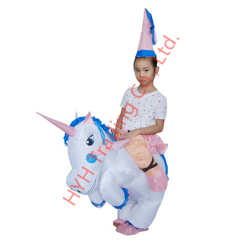 Новый для взрослых и детей надувной костюм единорога пони костюмы на Хэллоуин