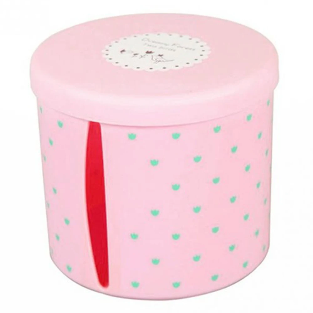 Розовый Home Napkin Holder Plastic Box Container Roll Paper Tissue Storage Case Wipes Dust Cover Roll Paper Towel Canister Dispenser - Цвет: Розовый