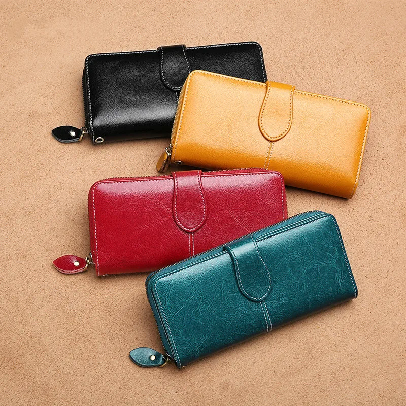 Женский бумажник нового стиля Длинный кошелек на молнии в Корейском стиле