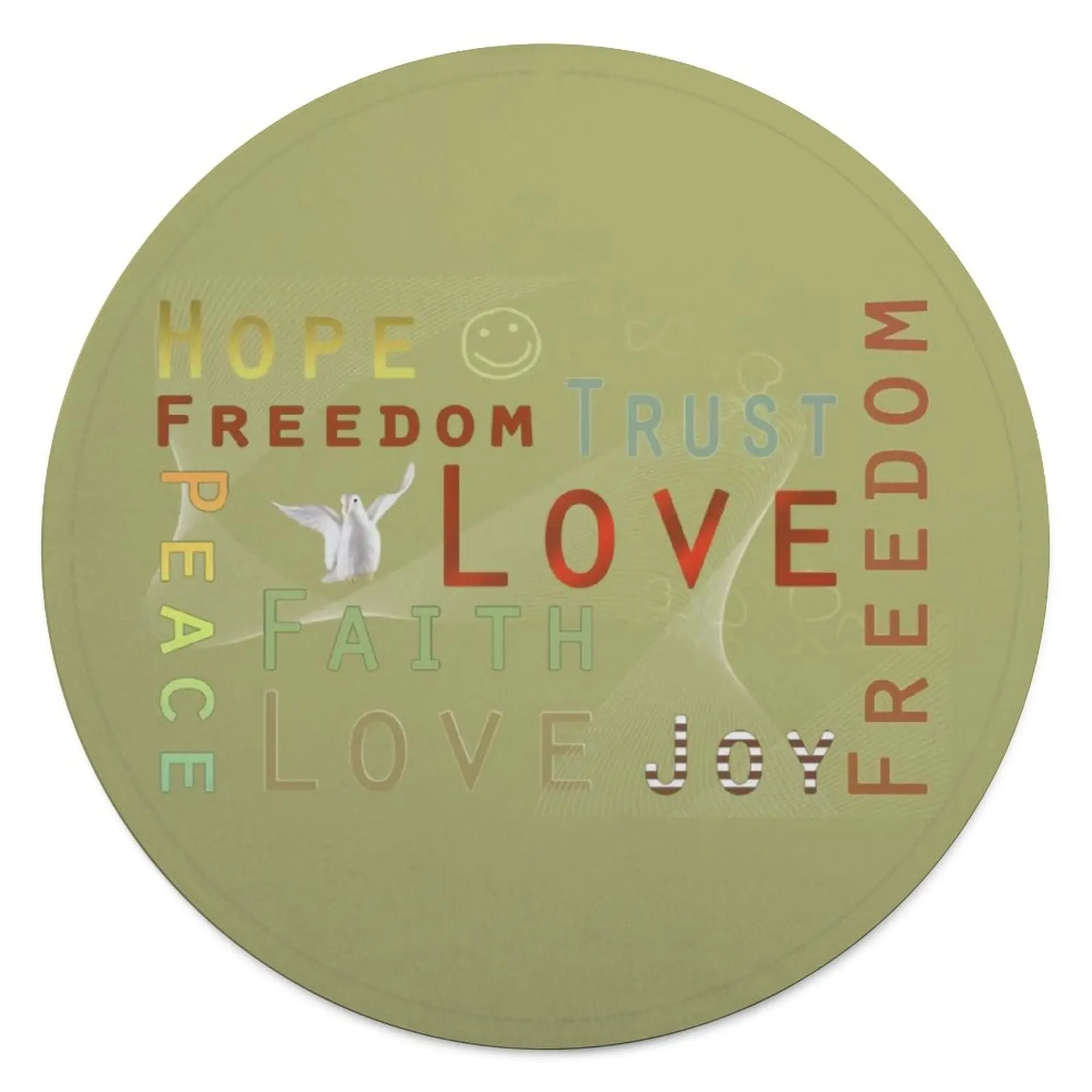 

Love Freedom Blanket Sleep Soft Round Blanket Cheap Colorful Fleece Bedspread
