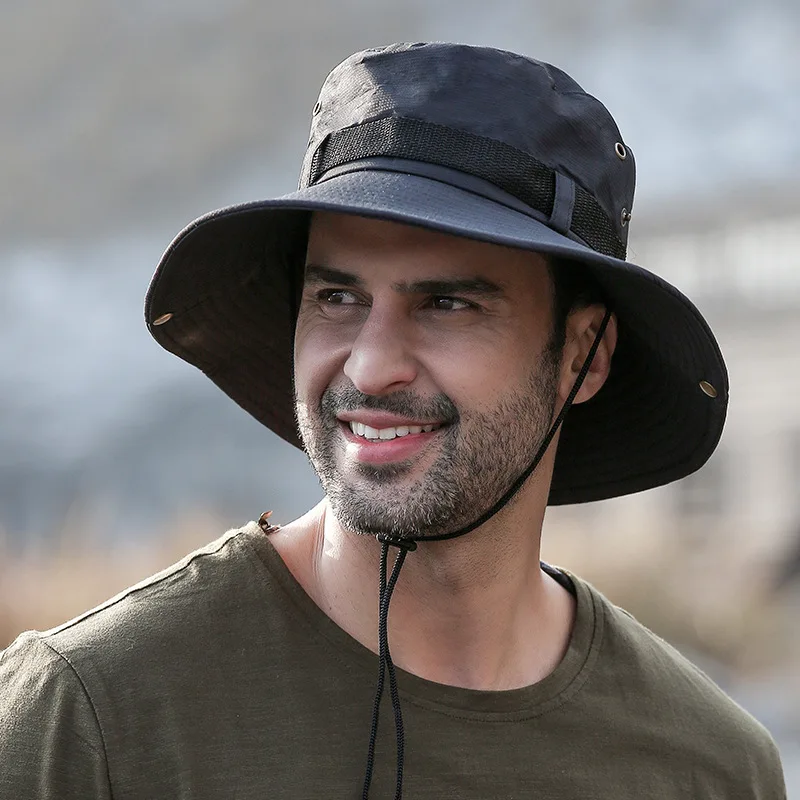 Туристическая шляпа рыбака на ногу мужская с широкими полями водонепроницаемая