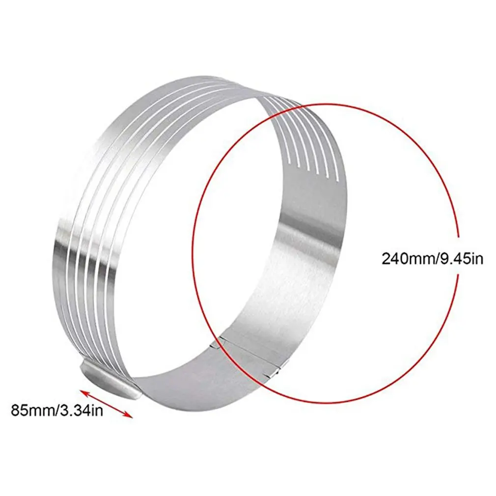 Регулируемое кольцо для Мусса 3D круглые и квадратные формы торта из нержавеющей