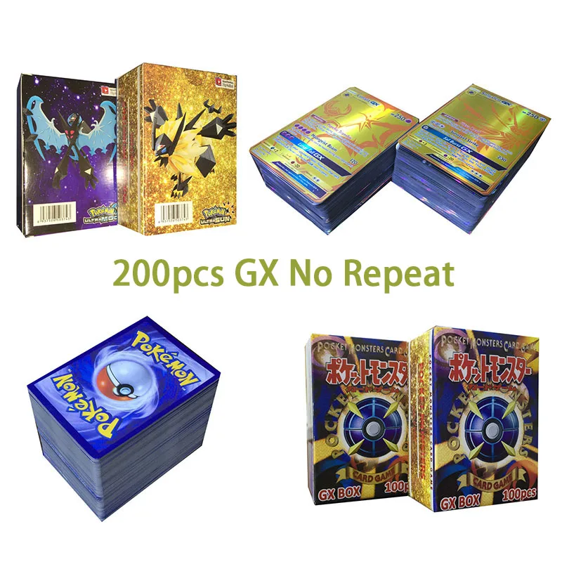 Takara Tomy Покемон 20/60/70/100/120/200/300 шт. блестящие карты GX Мега Игра битва меню торговые карты игра для детей Рождественский подарок