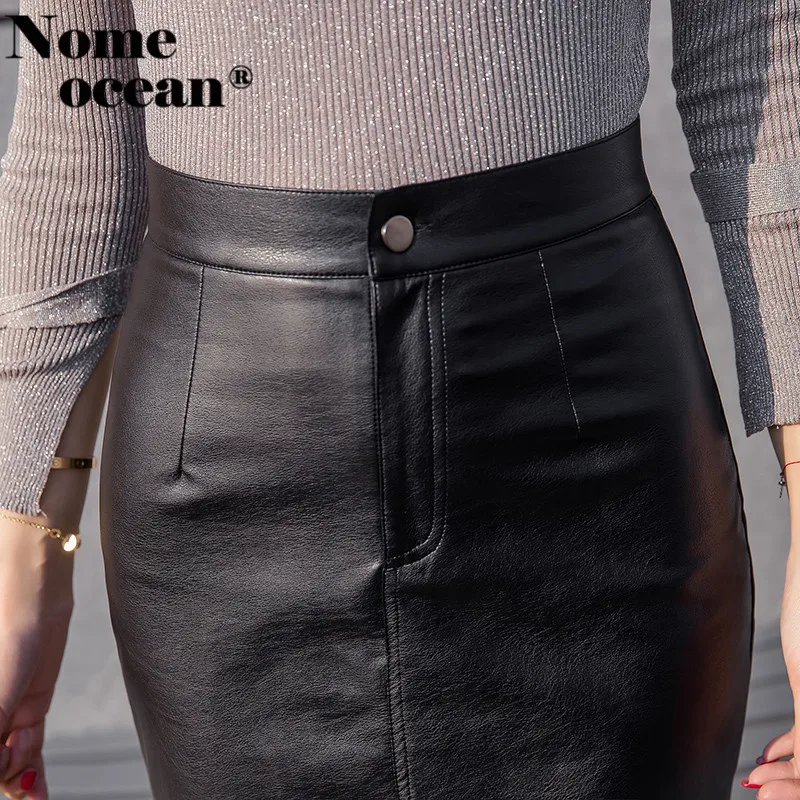 Сексуальные юбки из искусственной кожи для женщин плиссированная юбка русалки