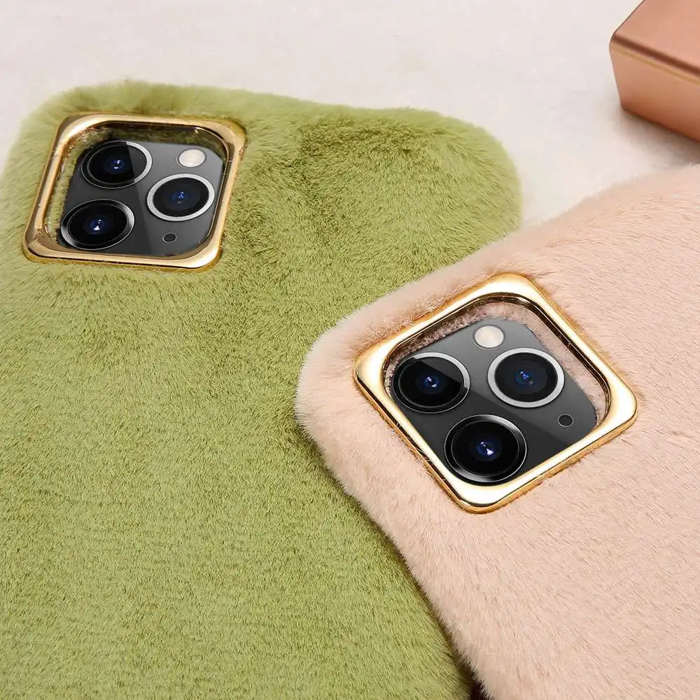 KISSCASE Candy Color Fur Case For iPhone 11 PRO MAX Original Furry Back Cover X XR XS 6 6S 7 8 Plus Fundas Coque |