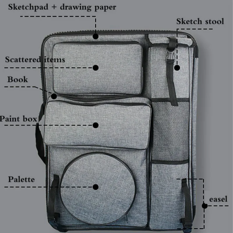 Арт Сумка Многофункциональная Складная Водонепроницаемая сумка для рисования 4K