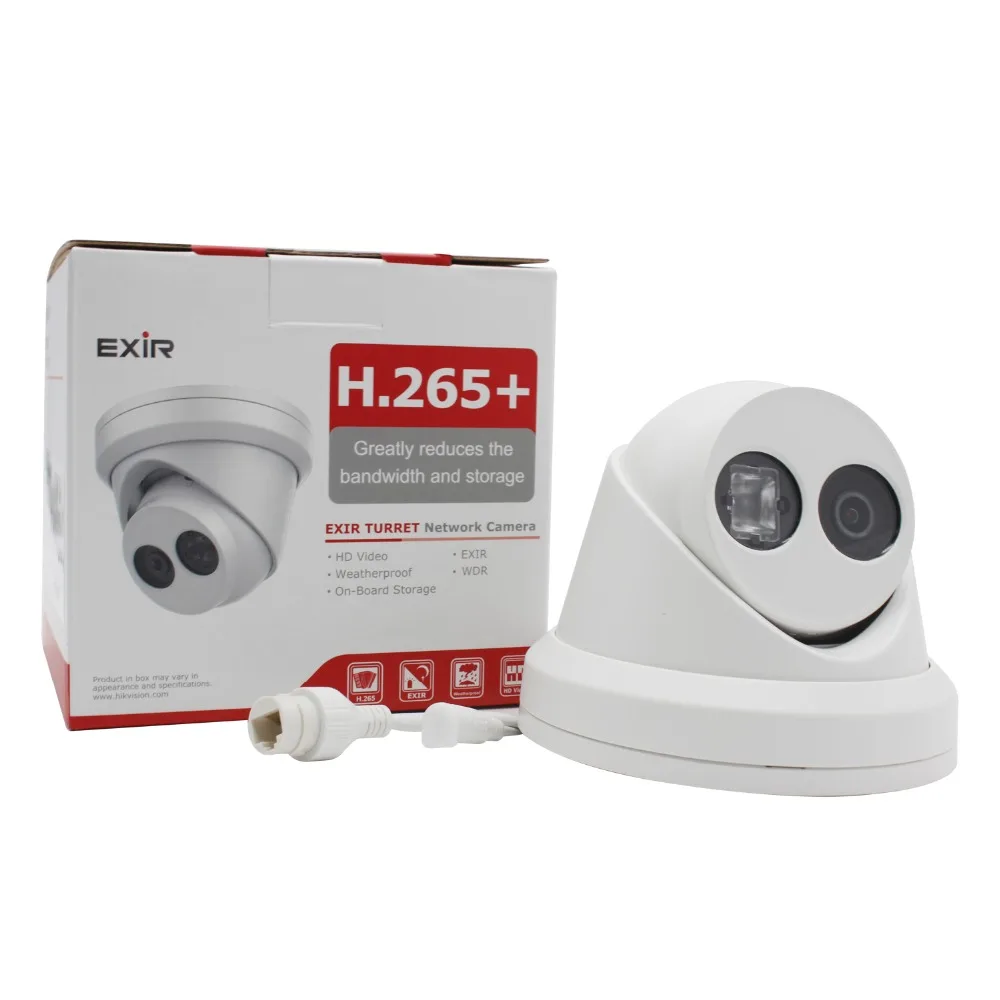 Hikvision револьверная 4MP IP камера H265 слот для sd-карты внутренний/открытый DS-2CD2343G0-I