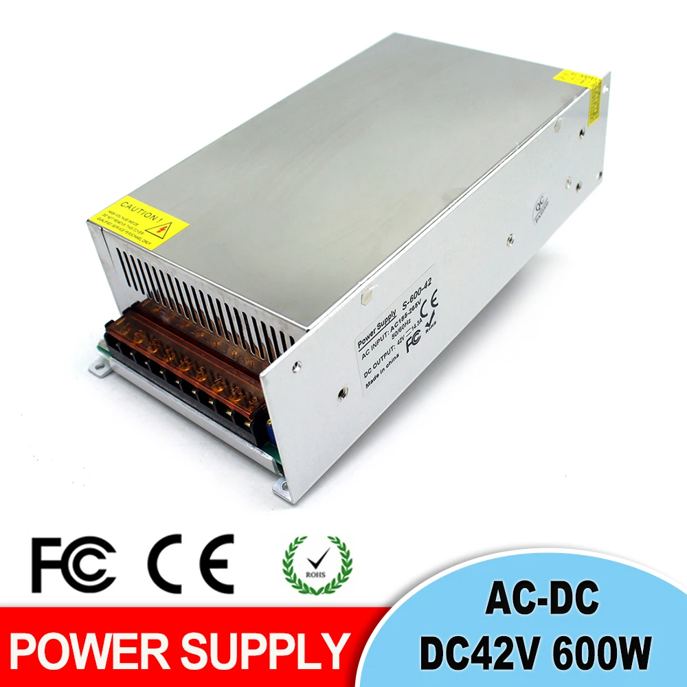 Переключатель питания DC 42 V 14.3A 600 W светодиодный трансформатор драйвера 110 220 AC к