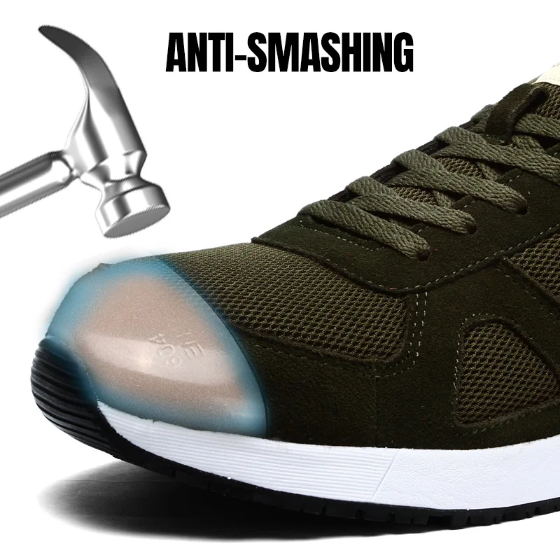Мужская Рабочая безопасность защитные промышленные ботинки легкая дышащая