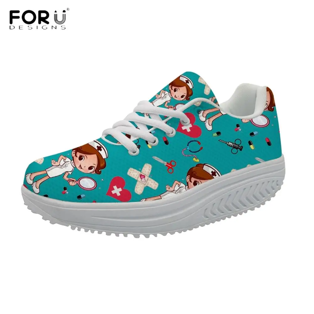 Новинка 2020 модная женская обувь FORUDESIGNS Симпатичные кроссовки на платформе с 3D