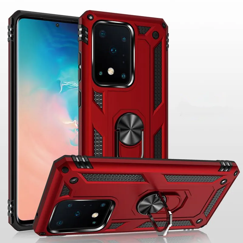 

Luxury Armor Shockproof Phone Case For Samsung Galaxy S20 / S20 Plus / S20 Ultra Full Cover Coque Car Magnetic Ring Bumper Case