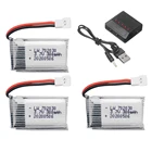 Аккумулятор Lipo 3,7 в 300 мАч + зарядное устройство для Udi U816 U830 F180 E55 FQ777 FQ17W, Hubsan H107, Syma X11C FY530, аккумулятор для радиоуправляемого дрона