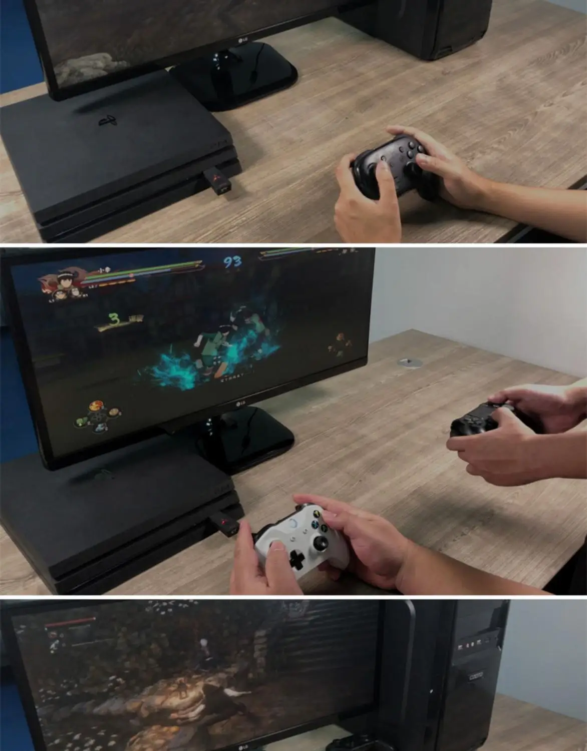 Coov T100 беспроводной Bluetooth usb-адаптер, конвертер для геймпада для Xbox One switch pro to NAND Switch PC PS4 Геймпад Джойстик