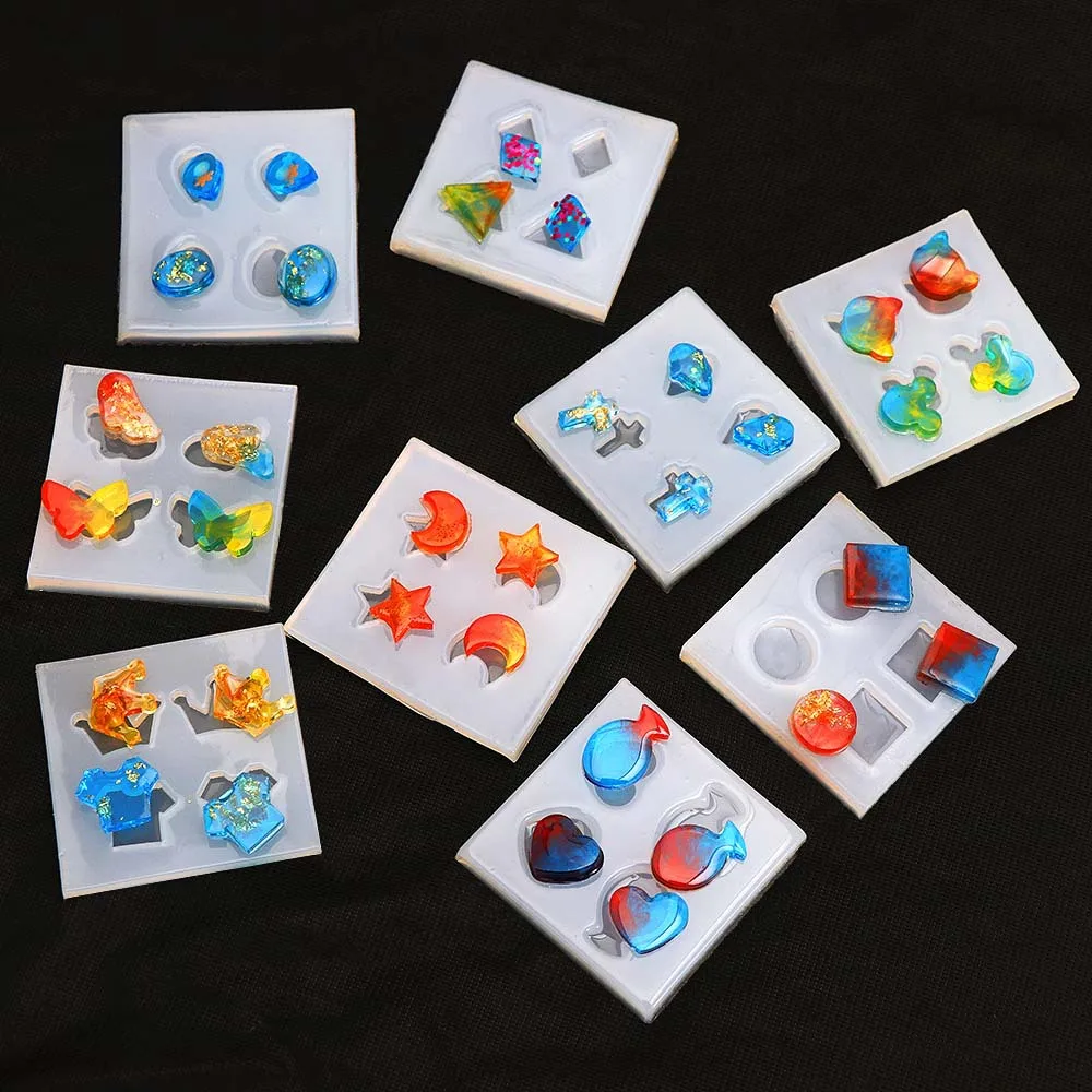 

DIY Mini Pendant Silicone Mold Earring Pendant Handmade Necklace Making Mold 9-piece Small Jewelry Mold