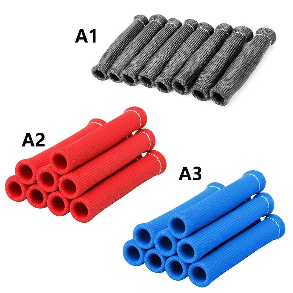 

8Pcs 1200 Spark Plug Wire Boots Protector Sleeve Heat Shield Cover For LS1/LS2 Car Auto Inner Styling Protection