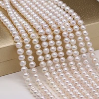 high quality natural freshwater pearl round beads ladies beaded diy exquisite necklace bracelet jewelry gift making wholesale