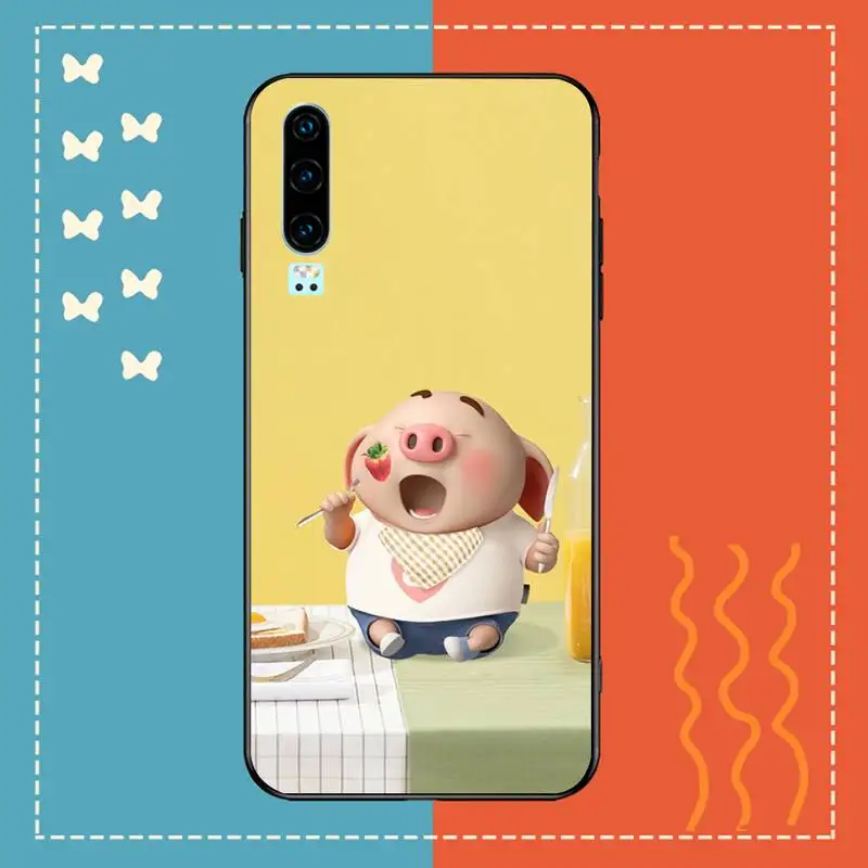 Роскошный Уникальный дизайнерский чехол для телефона PENGHUWAN Pig little fart Huawei P30 P20 P10 P9